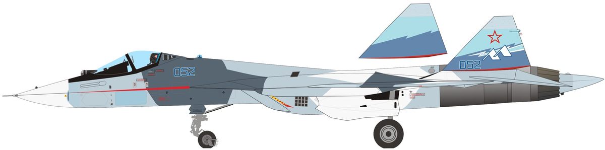 Sukhoi Su-57 with engine Saturn 30